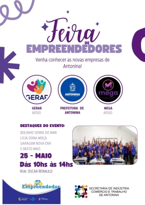 Vem aí a Feira de Empreendedores da nossa cidade!