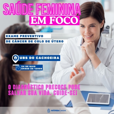 Saúde feminina em foco: exame preventivo e vacinação contra influenza na UBS do Cachoeira