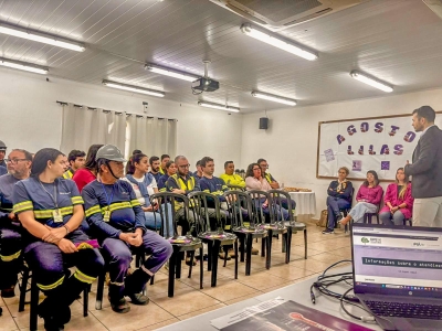 Secretaria da Mulher de Antonina promove ações do Agosto Lilás em diferentes espaços da cidade
