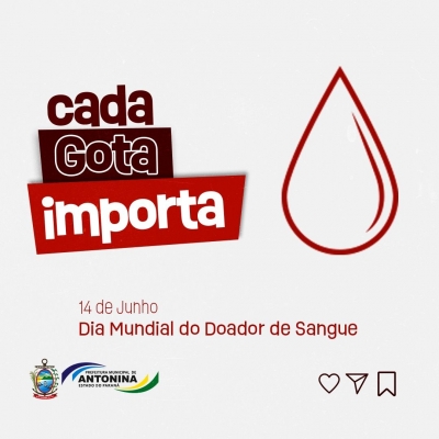 Prefeitura de Antonina celebra o Dia Mundial do Doador de Sangue