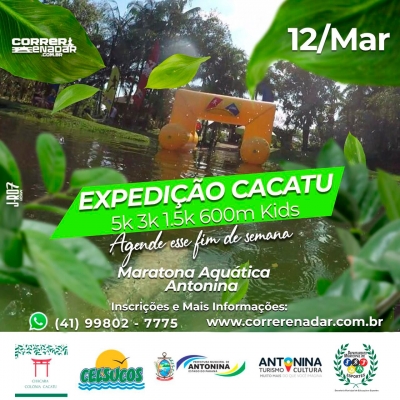 Antonina recebe no próximo final de semana a 2ª Edição da Expedição Cacatu, Maratona Aquática