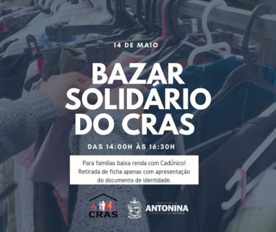 CRAS de Antonina promove Bazar Solidário para famílias de baixa renda