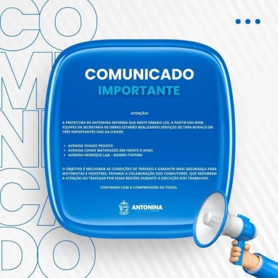 Atenção, moradores de Antonina!