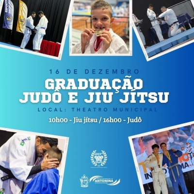 Prefeitura de Antonina convida a população para participar da graduação dos atletas do judô e jiu-jitsu