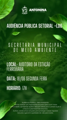 Audiência Pública Setorial - LDO