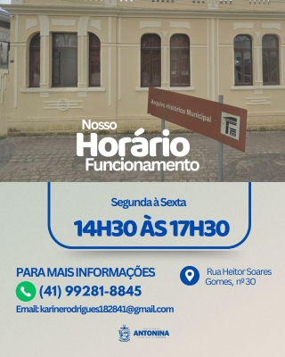 Arquivo Histórico de Antonina – Atendimento ao Público