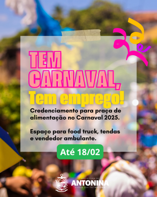 Prefeitura de Antonina abre credenciamento para Praça de Alimentação no Carnaval 2025