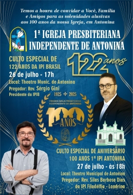1ª Igreja Presbiteriana Independente de Antonina celebra seus 100 anos no Theatro Municipal