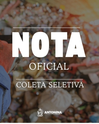 NOTA OFICIAL DE ESCLARECIMENTO - Coleta Seletiva
