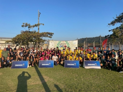 Mais de 200 alunos participam do Piá Bom de Bola - Fase Municipal na cidade de Antonina