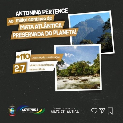 Antonina faz parte de uma grande parte da flora preservada da Mata Atlântica 