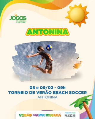 Antonina sedia Torneio de Verão Beach Soccer neste fim de semana