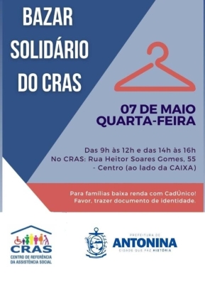Prefeitura de Antonina realiza Bazar Solidário para famílias de baixa renda