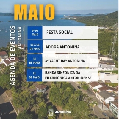 Agenda de maio em Antonina movimenta a cultura, fé e lazer na cidade