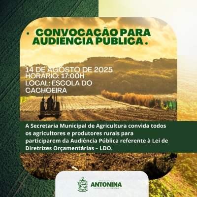  Convocação para Audiência Pública – Lei de Diretrizes Orçamentárias (LDO)