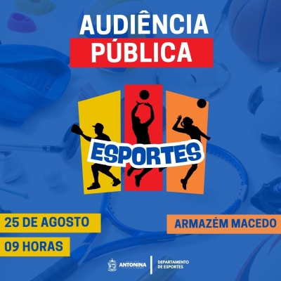 Esportistas antoninenses tem a oportunidade de participar da Audiência Pública do esporte em Antonina