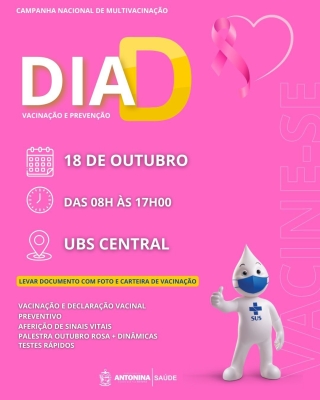 Sábado é Dia D de Vacinação! 