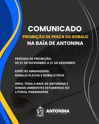 AVISO IMPORTANTE – PROIBIÇÃO DE PESCA DO ROBALO  