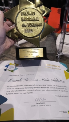 GRANDE RESERVA ATLÂNTICA É DESTAQUE NO PRÊMIO NACIONAL DO TURISMO 2025
