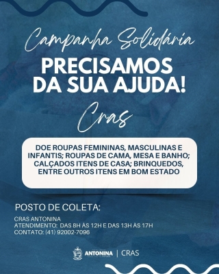 Campanha ​​​​​​​Solidária do CRAS 