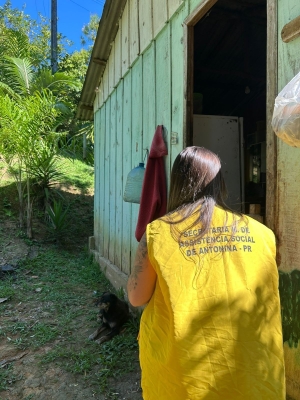 CRAS intensifica cadastramento domiciliar para famílias unipessoais em Antonina