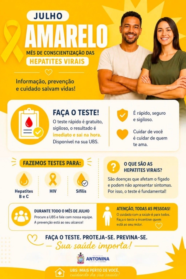 Julho Amarelo: Prefeitura de Antonina reforça ações de conscientização 