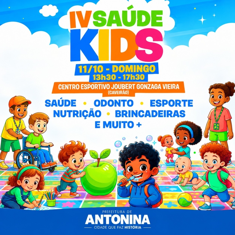 Antonina recebe a 4ª edição do Saúde Kids no Dia das Crianças