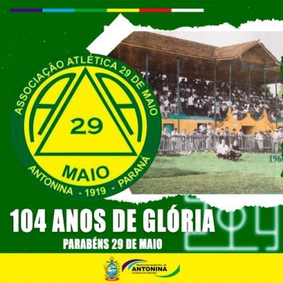 Prefeitura de Antonina homenageia Clube 29 de Maio pelos seus 104 anos
