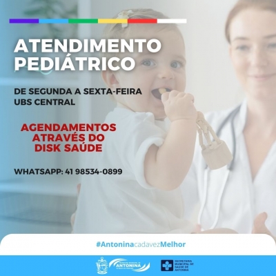 Prefeitura de Antonina inicia nessa semana atendimentos pediátricos 