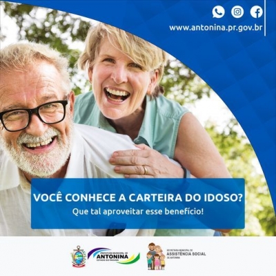 Prefeitura de Antonina disponibiliza a Carteira do Idoso no município
