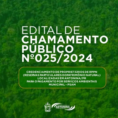 Chamamento Público Para Credenciamento De Proprietários De RPPN Para o Programa  De Pagamento Por Serviços Ambientais Mu