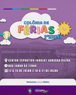 Vem aí a 2ª Edição da Colônia de Férias