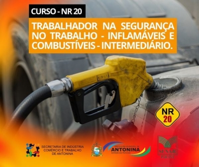 Curso Trabalhador na Segurança no Trabalho - NR 20 - Inflamáveis e Combustíveis (Intermediário).