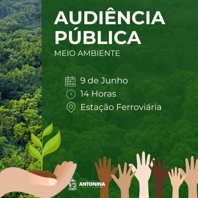Prefeitura de Antonina convida a população a participar da Audiência Pública do Meio Ambiente