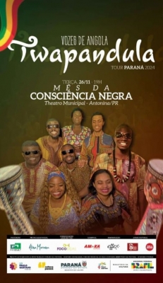 O grupo Coral Vozes de Angola se apresenta com o Show Twapandula, no Teatro Municipal Roberto Cristiano Plassmann