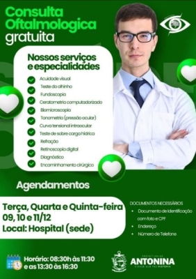 Prefeitura de Antonina leva consultas oftalmológicas gratuitas à população
