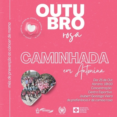 Caminhada em conscientização ao Outubro Rosa em Antonina