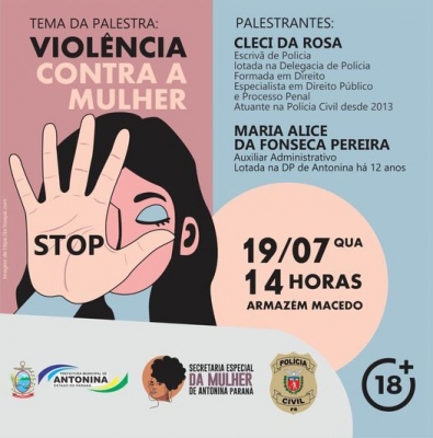 Prefeitura de Antonina promove Palestras contra a violência a mulher