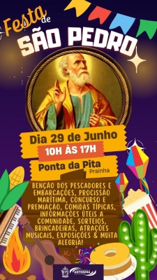 Prefeitura de Antonina convida a população a participar da Festa de São Pedro na Ponta da Pita