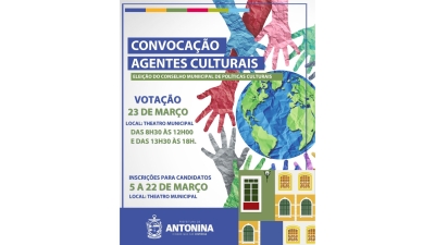 A Prefeitura de Antonina convoca os agentes culturais do município para participarem da eleição do Conselho Municipal de