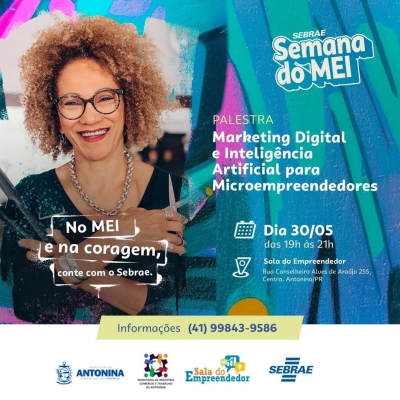 Prefeitura de Antonina convida a população a participar da palestra na Semana do MEI 