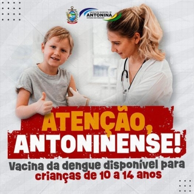  Vacina está disponível para crianças de 10 a 14 anos!