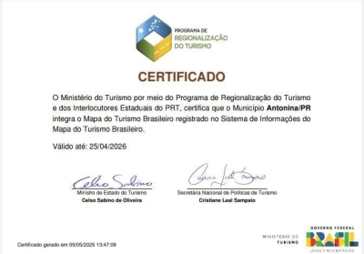 Antonina está entre as 5 cidades do Litoral do Paraná no Mapa do Turismo Brasileiro