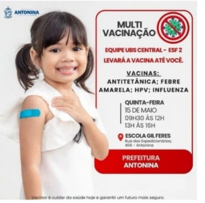 Prefeitura de Antonina realiza ação de multivacinação na Escola Gil Feres