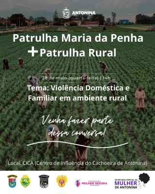 Antonina realiza ação sobre violência doméstica no meio rural 