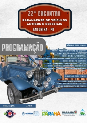 Antonina recebe o 22º Encontro Paranaense de Veículos Antigos e Especiais