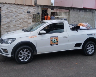 Ação da Defesa Civil em prol de famílias atingidas por incêndio. 