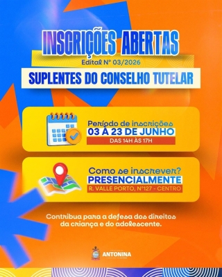 CMDCA de Antonina abre inscrições para suplentes do Conselho Tutelar