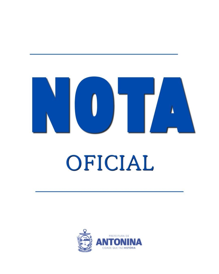 Nota Oficial - Prefeitura de Antonina esclarece Decreto 246/2026 de contingenciamento orçamentário