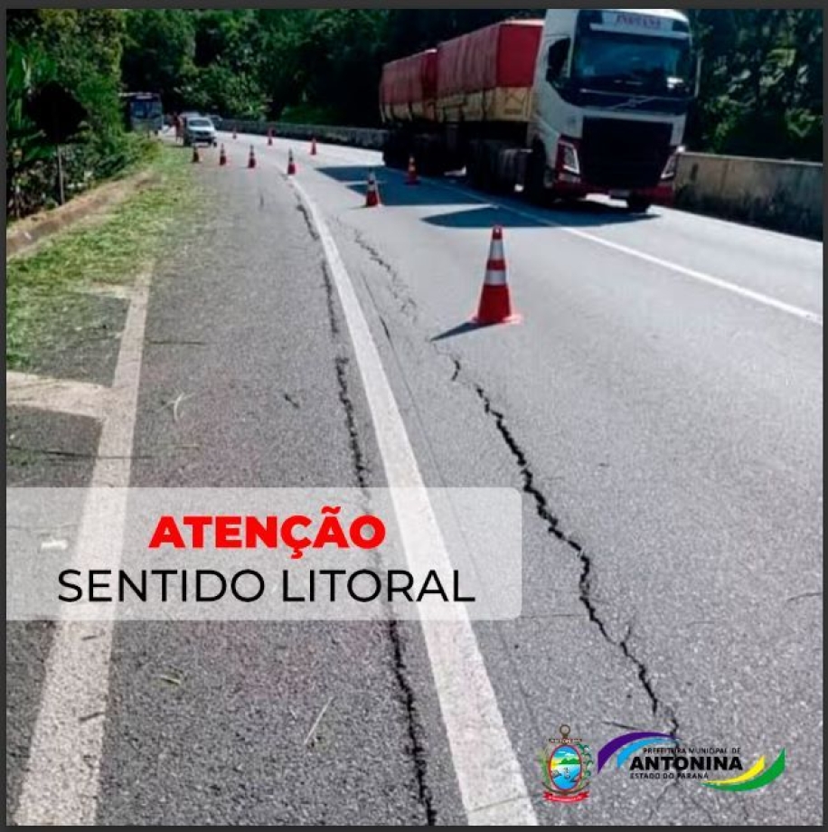 Polícia Rodoviária Federal informa que a B R 277 está temporariamente bloqueada 